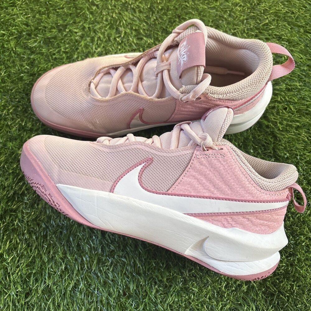 Nike Team Hustle GS Pink Foam Sneakers CW6735-601 Youth Size 6Y